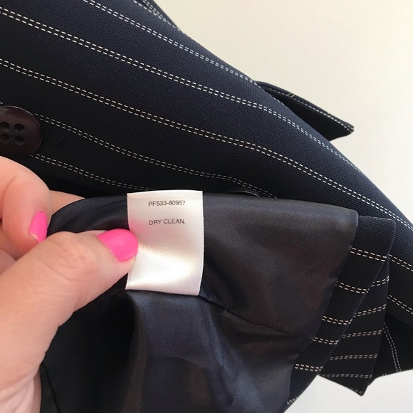 Pendleton | Petite Pinstripe Navy Blazer - Picture 7 of 7